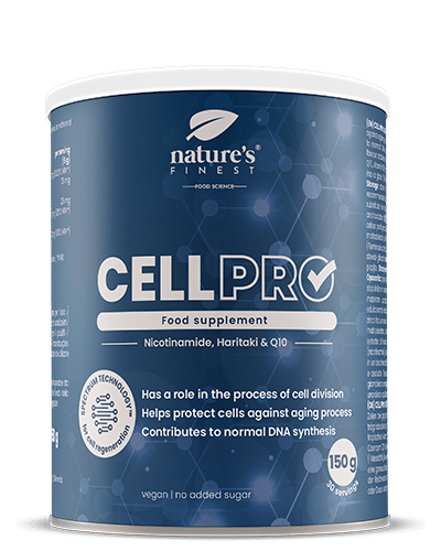 Cell Pro , Suplemento Anti-envejecimiento , Bebida O Smoothie , Nicotinamida , Vitamina B3 , Gluconato De Zinc , Extracto De Haritaki , 150g