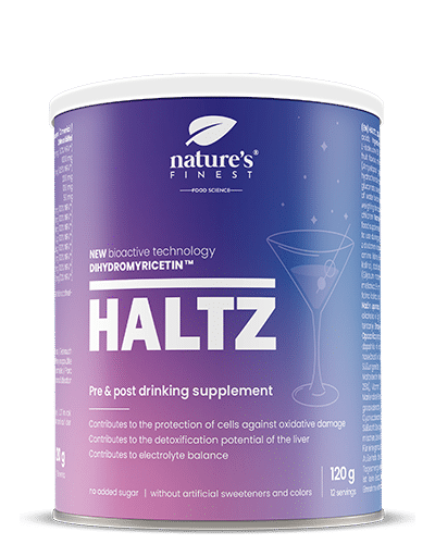 HALTZ PRO Anti Resaca , Suplemento Antes Y Después De Beber Con Dihidromiricetina (DHM) , Vitamina C , Magnesio , Complejo B , 120g
