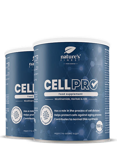 Cell Pro 1+1 , Suplemento Anti-envejecimiento , Bebida O Smoothie , Nicotinamida , Vitamina B3 , Gluconato De Zinc , Extracto De Haritaki , 300g