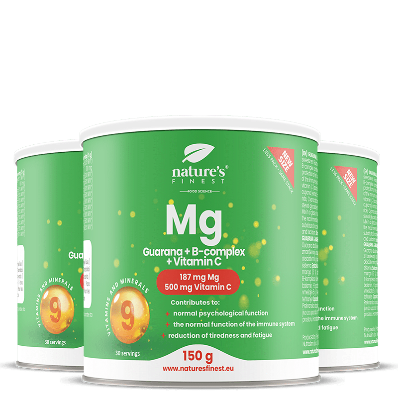 3x Magnesio + Guaraná + Complejo B + Vitamina C Paquete