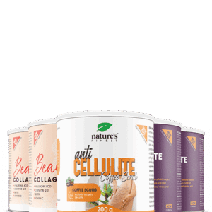 2x Cellulite PRO + 2x Beauty Collagen with Hyaluron + Anti Cellulite Coffee Scrub paquete